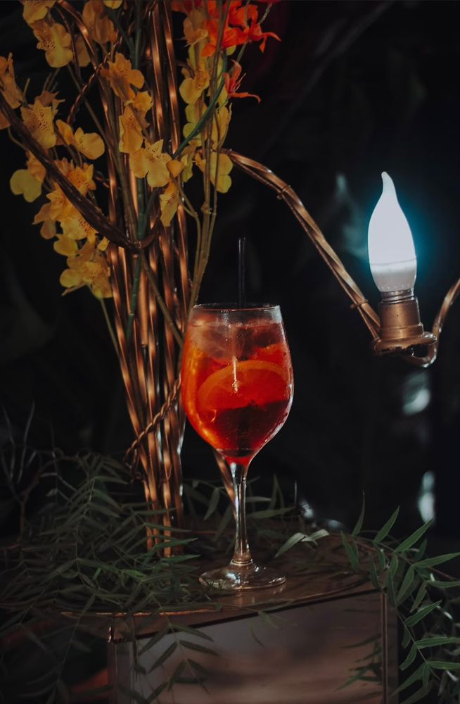 Detalhe de drink no Ayalla